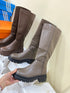 Fashionable Knee-High Back Zipper Boots